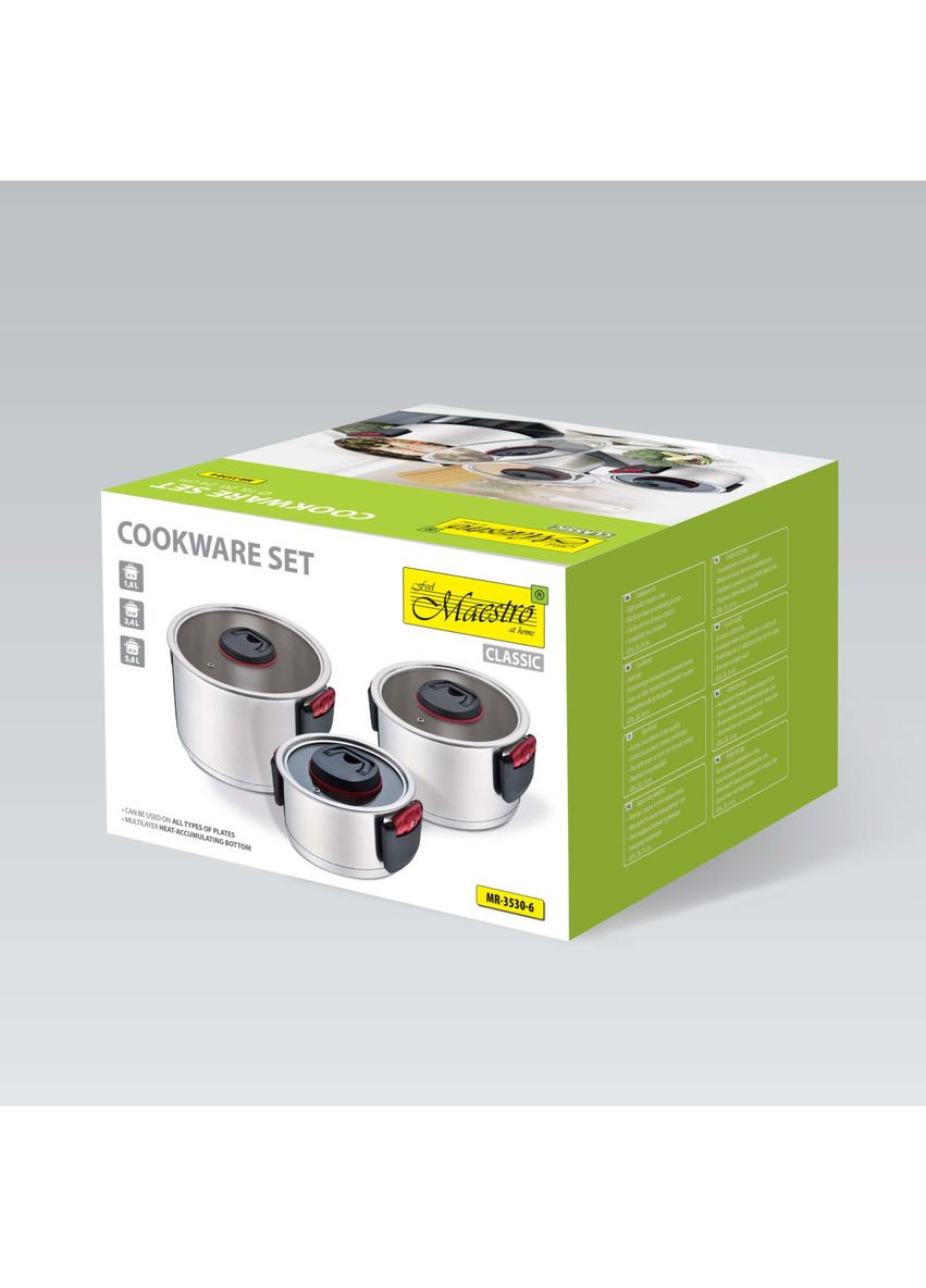 Набор кастрюль MR-3530 6 предметов Maestro (348133227)