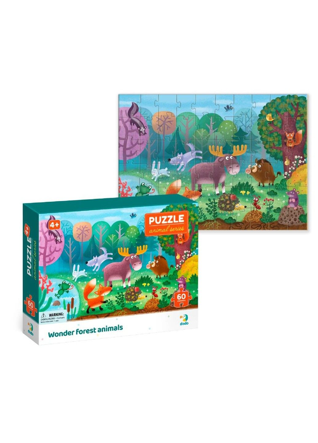 ПАЗЛ ДИВО-ЗВІРІ У ЛІСІ 60 ел 300375 Dodo (297129306)