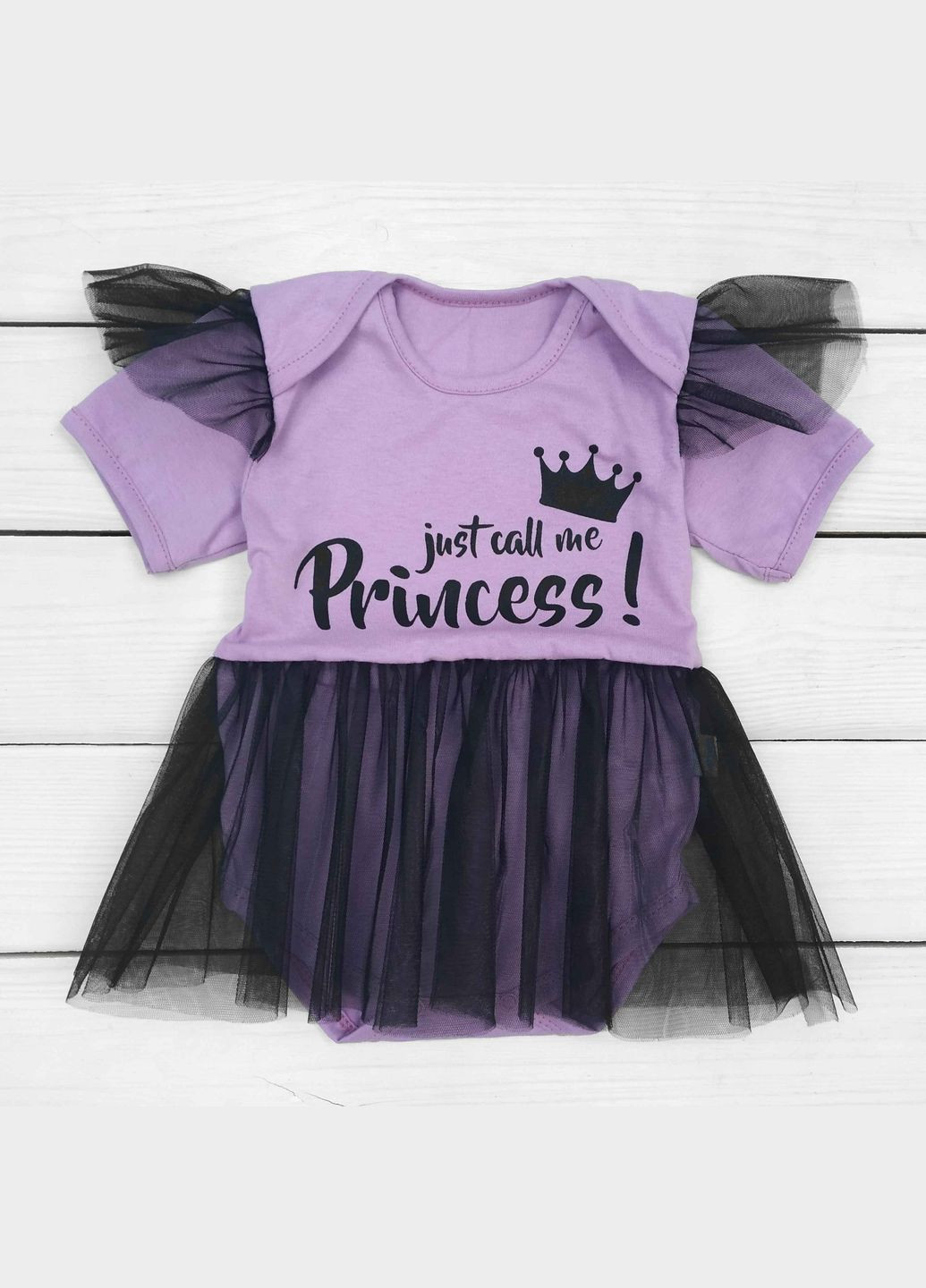 Боді з фатином Princess на літо Фіолетовий;Чорний dexter's (290184579)