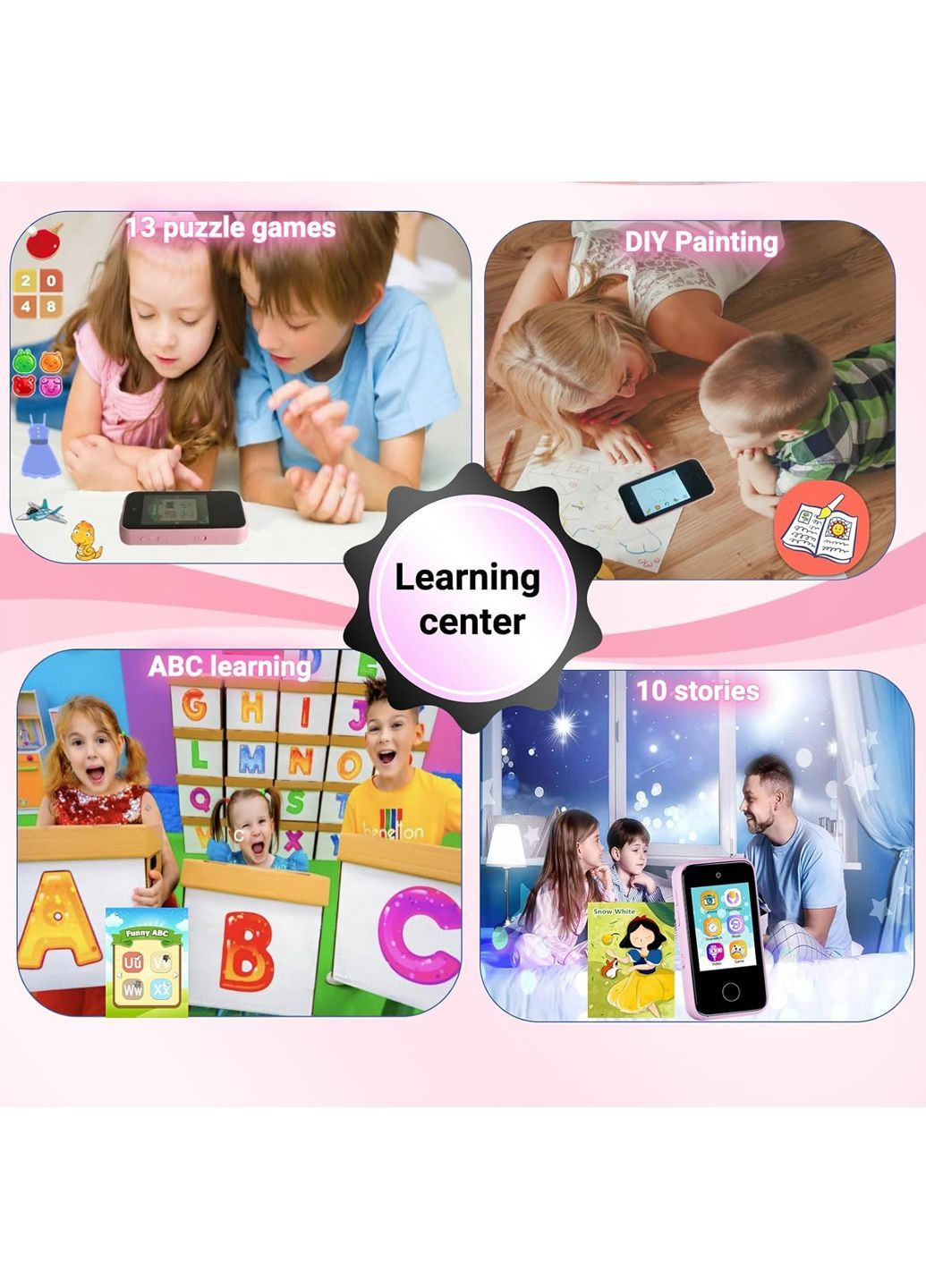 Дитячий смартфон з фото/аудіо/відео, трекером звичок та іграми синій Amazon (372840935)