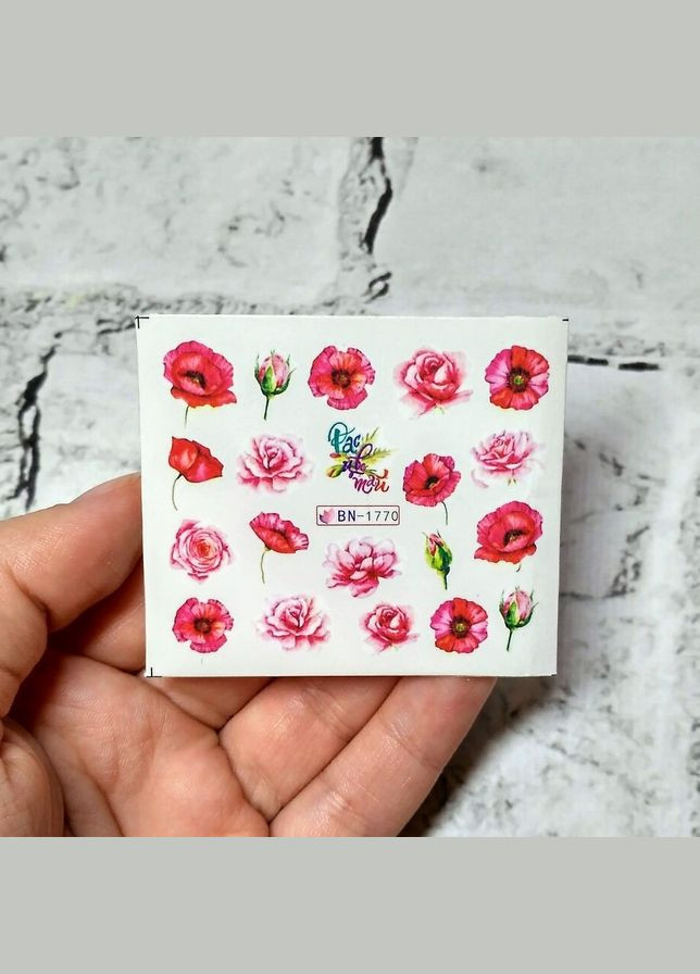 Слайдери для нігтів наліпки Квіти No Brand (330644238)
