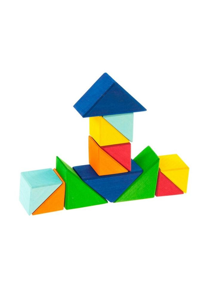 Конструктор дерев'яний Різнокольоровий трикутник (NIC523345) NIC (281426024)