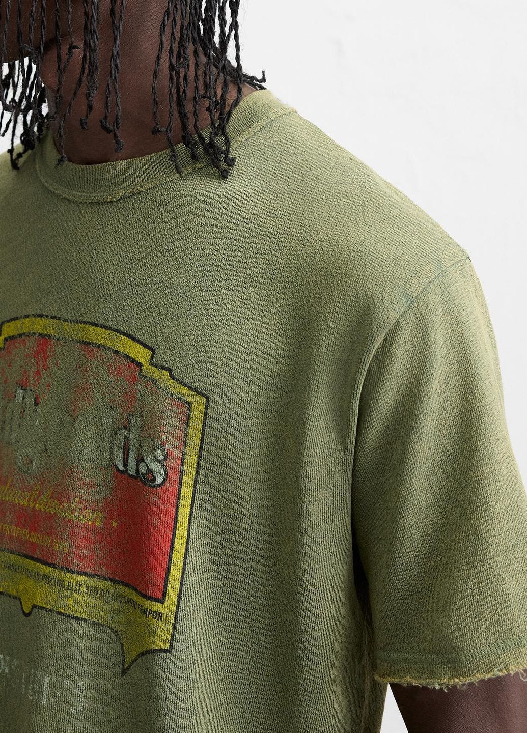 Хаки (оливковая) футболка Zara