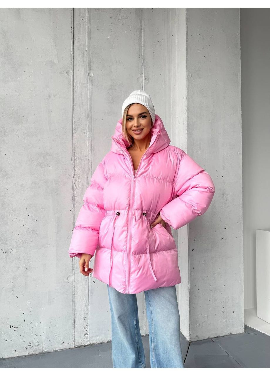 Рожевий зимній Пуховик Style Point