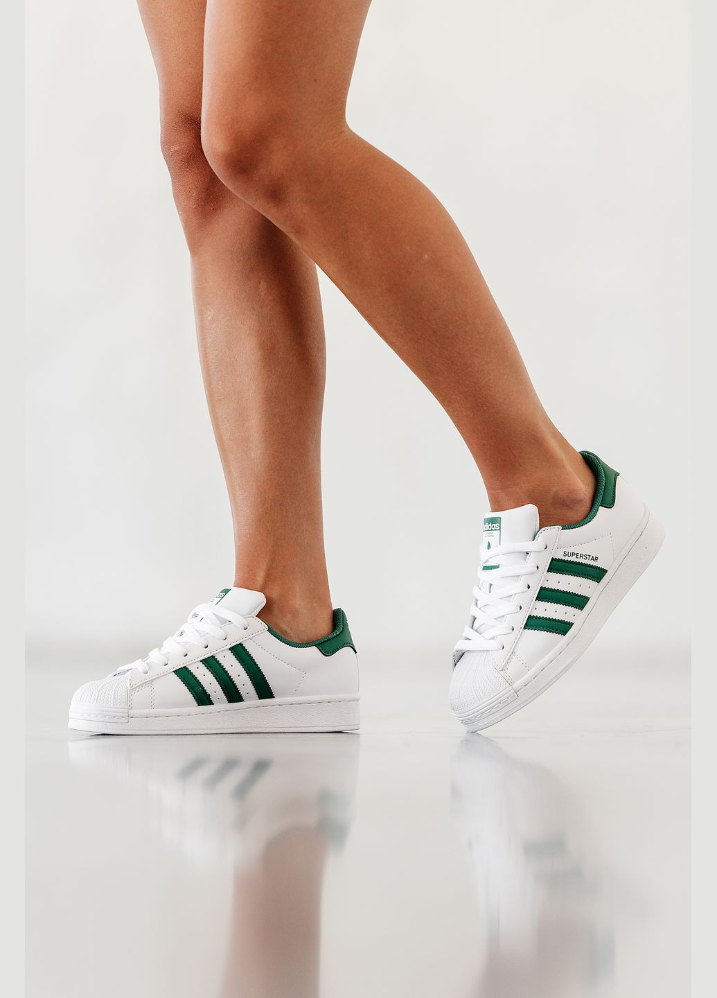 Кроссовки женские Adidas Superstar white | Адидас Суперстар белые No Brand белые демисезоны (315483035)