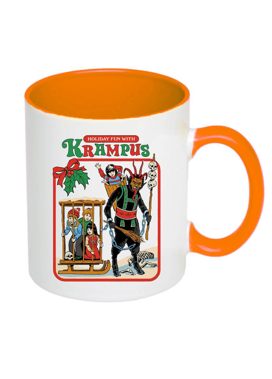 Чашка “Крампус” / Кружка новорічна зі злим Сантою 330 мл (колір чорний) (17038 ) No Brand (312487806)