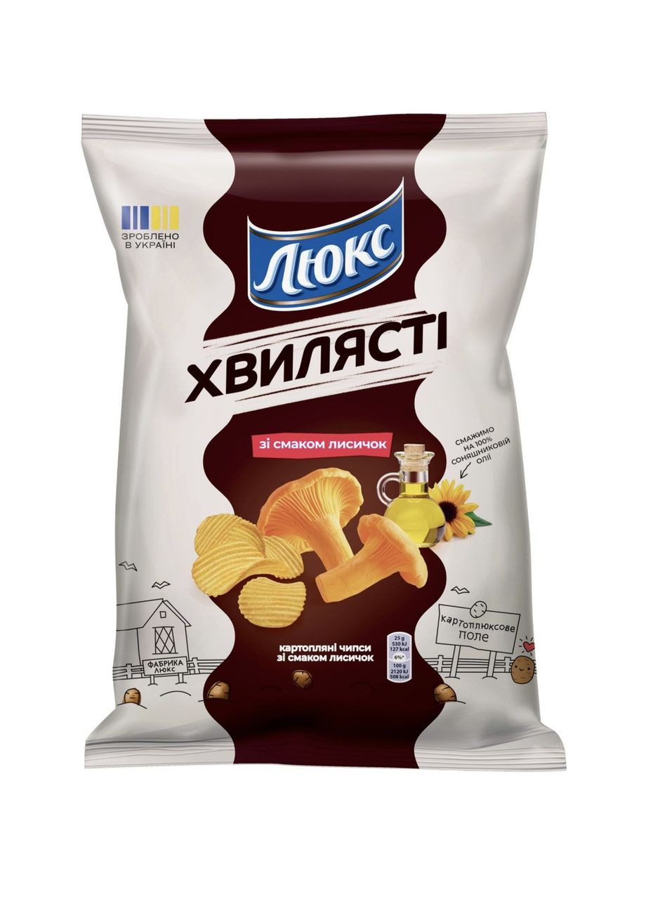 Чипсы 125 г в ассортименте Люкс (332795058)