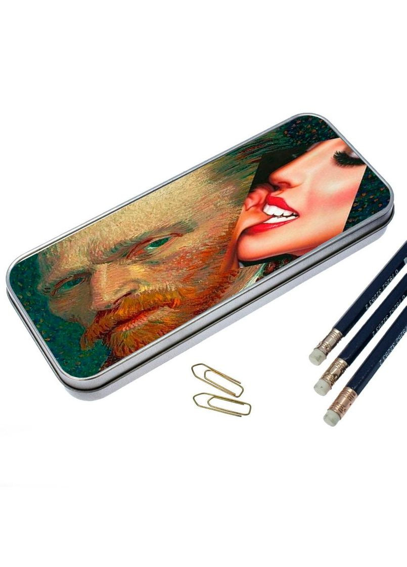 Органайзер для канцелярских принадлежностей металлический, кейс для мелочей кусок 7*18 см Silver No Brand (309152720)