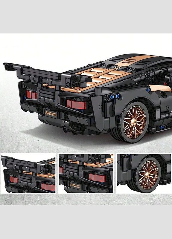 Конструктор «Lamborghini Black-Gold» – 1259 деталей, масштаб 1:14, радіокерування Unbranded (341288566)