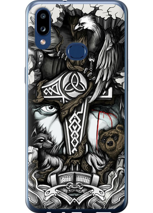 2D пластиковый чехол 'Тату Викинг' для Endorphone Samsung Galaxy A10s A107F (257833826)