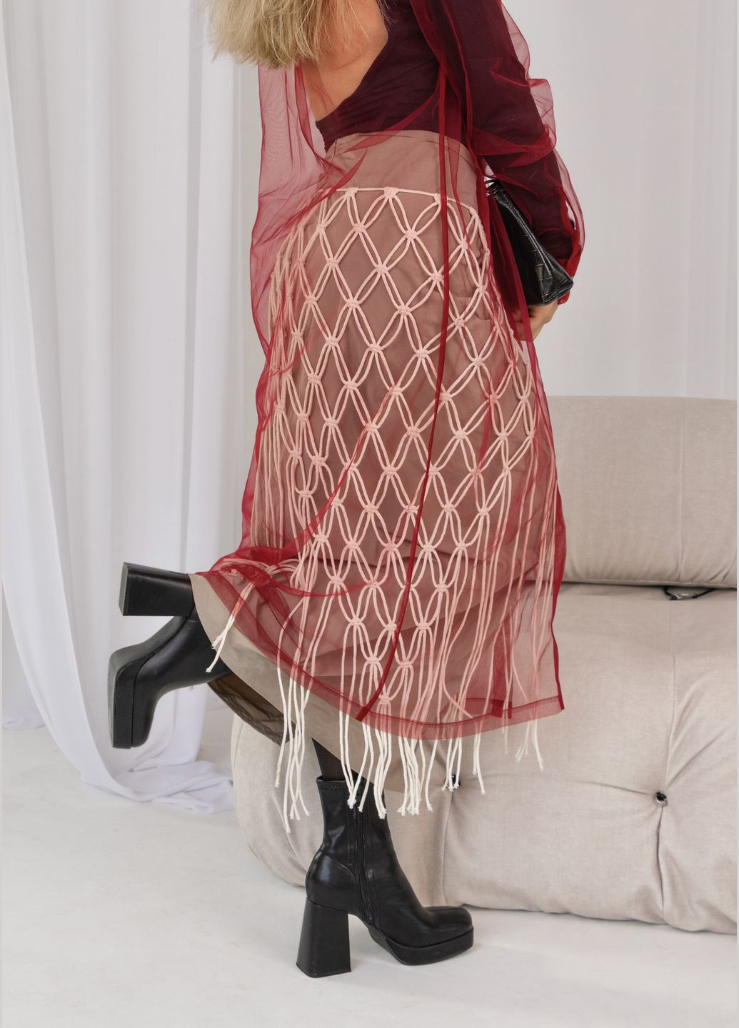 Подовжена прозора сорочка HOCHUSOBITAKE (322580811)