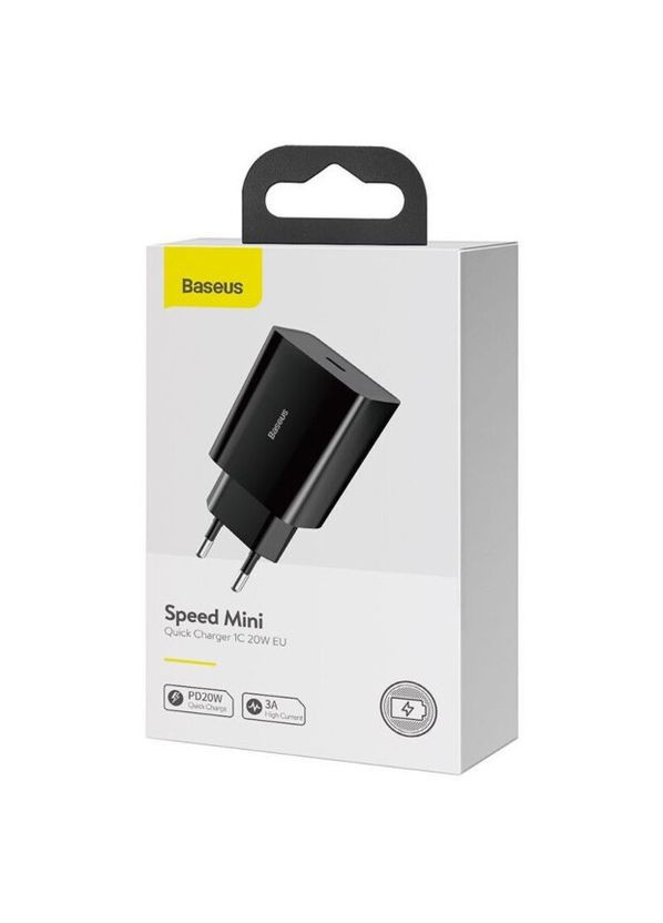 МЗП Speed Mini Quick Charger 1C 20W EU Black Baseus (297456207)