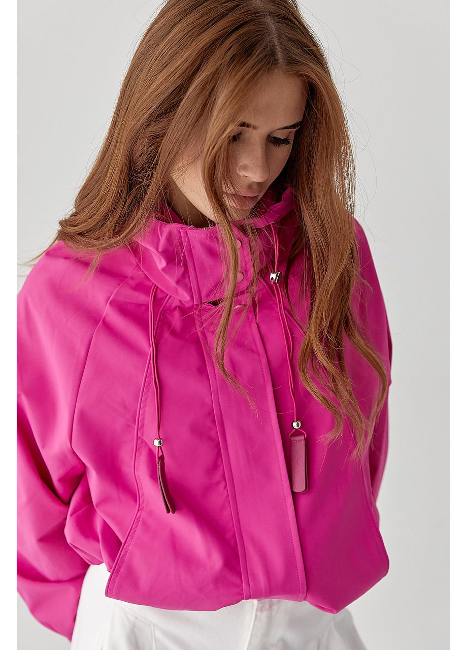 Вітровка вільного фасону на блискавці - пудра колір Lurex (361056903}