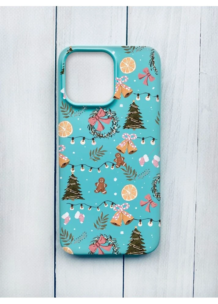 Матовый чехол на iPhone 15 Pro Max Новогодний фон (принт 425) Creative (400138301)