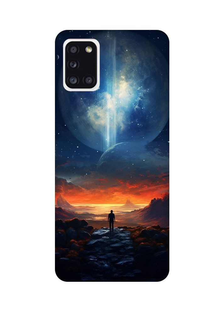 Чехол с красными боками на Samsung Galaxy A31:: Космос (принт 247) Creative (360708353)