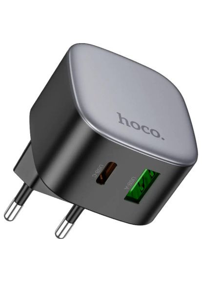 Зарядное устройство (6942007617451) Hoco CS32A Rise 1xUSB-C PD20W + 1xUSB QC3.0 Black (370016079)
