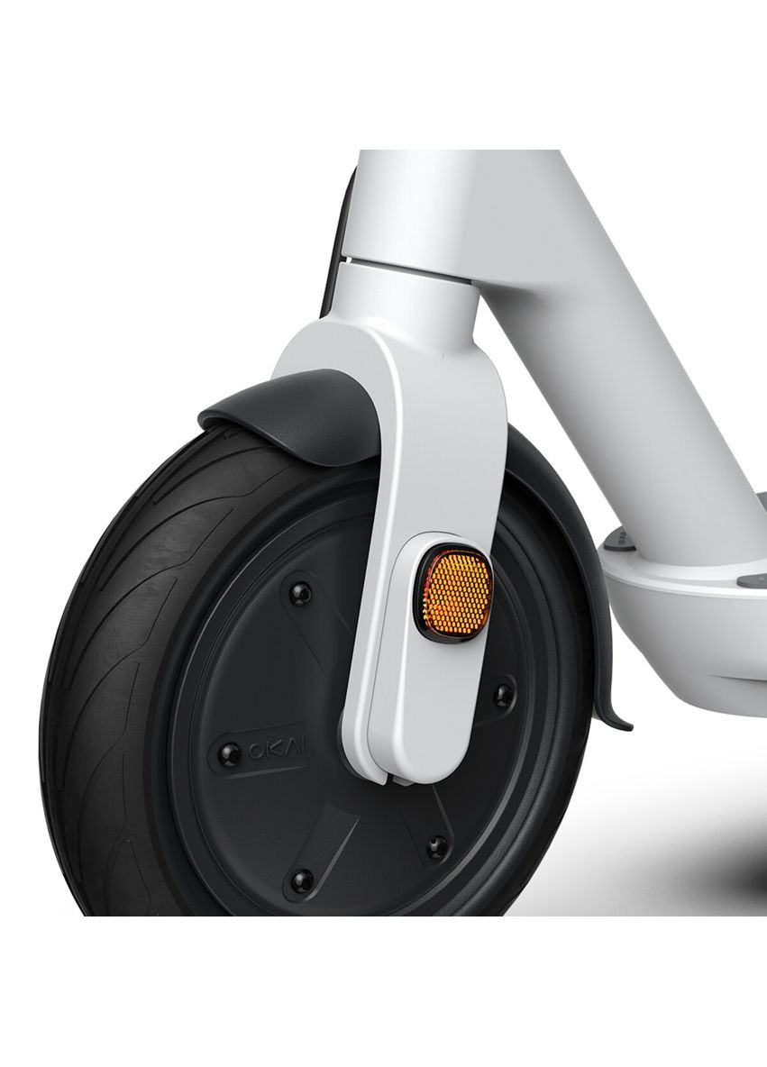 Електросамокат White 9", 300(600)W, 7.8Ah, 30km, 25km\h, 20%, NFC, App, 15kg OKAI ES10-NEON Lite (342723300)