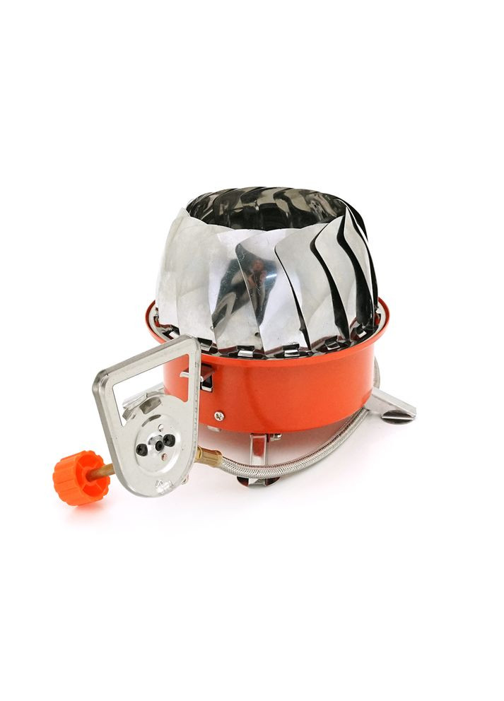 туристическая газовая горелка k-206 с пьезоподжигом и защитой от ветра под газовые баллоны бутан и пропан-бутан, box Voltronic