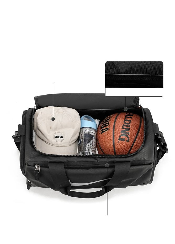 Спортивна сумка чорна з білим логотипом Nike (269254865)
