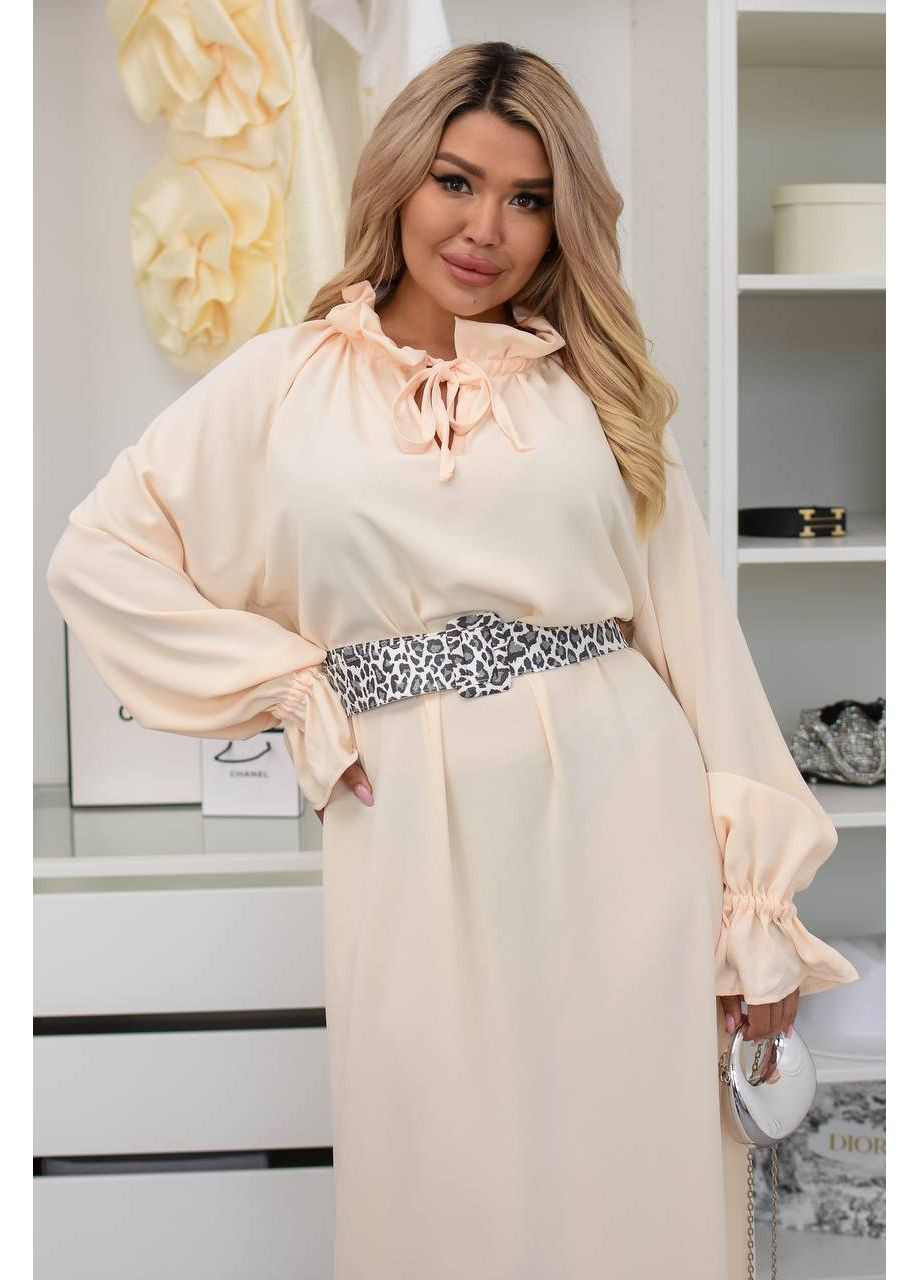 Молочное праздничный, вечернее, кэжуал женское платье в стиле бохо Style Point однотонное