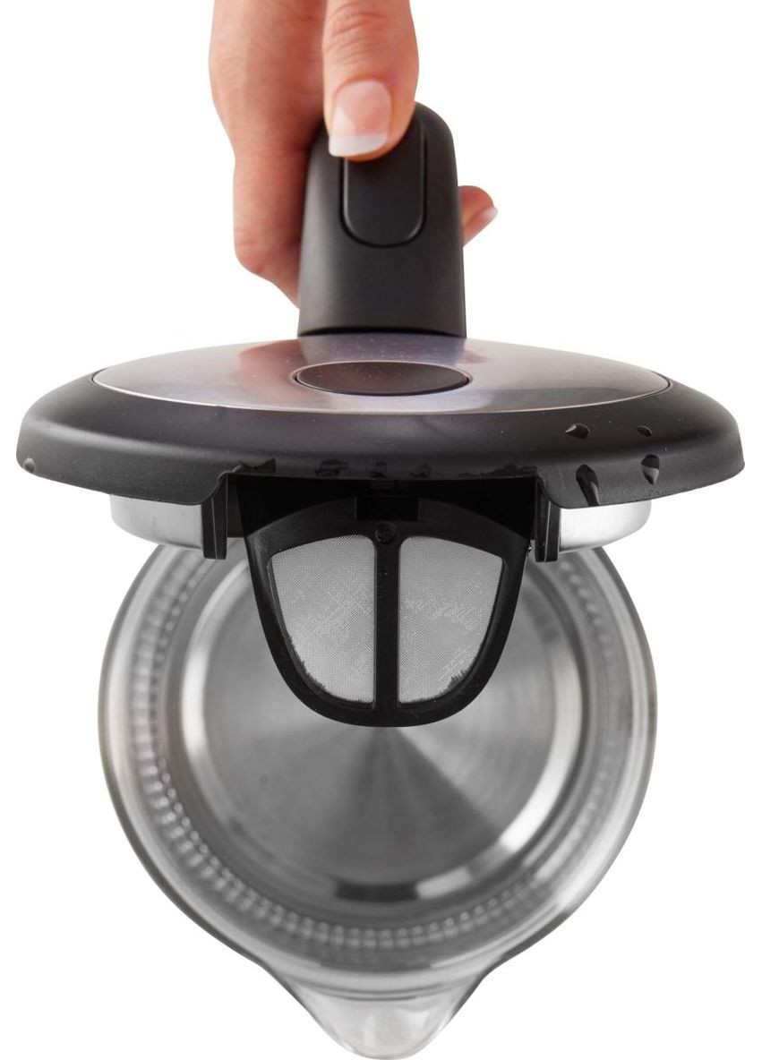 Электрочайник 1.7л, 2,200 Вт, strix контроль, стекло, черный Gorenje (322538070)