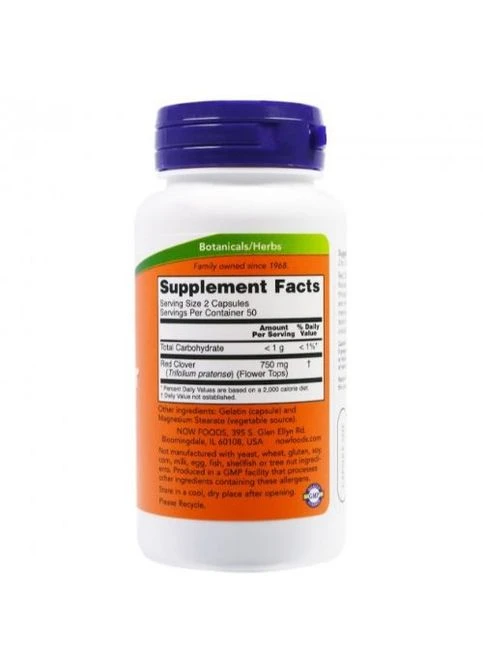 Red Clover 375 mg 100 Veg Caps Now Foods (362419136)