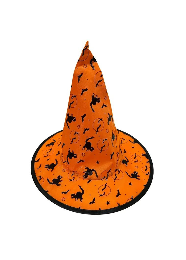 Шляпа ведьмы для Halloween оранжевая No Brand (370217764)