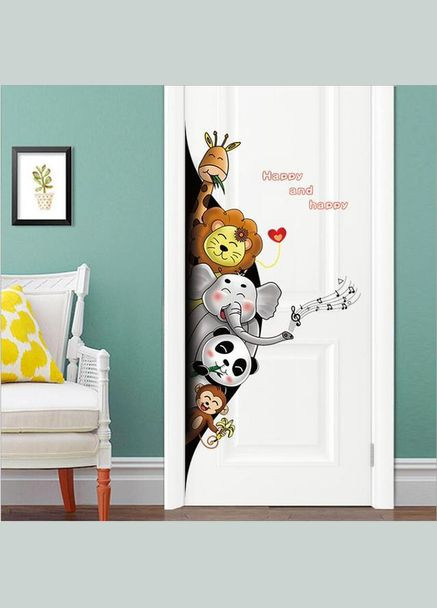 Наклейка дитяча на стіну Звірі 146х68 см (SK9360) Green Life (322640406)