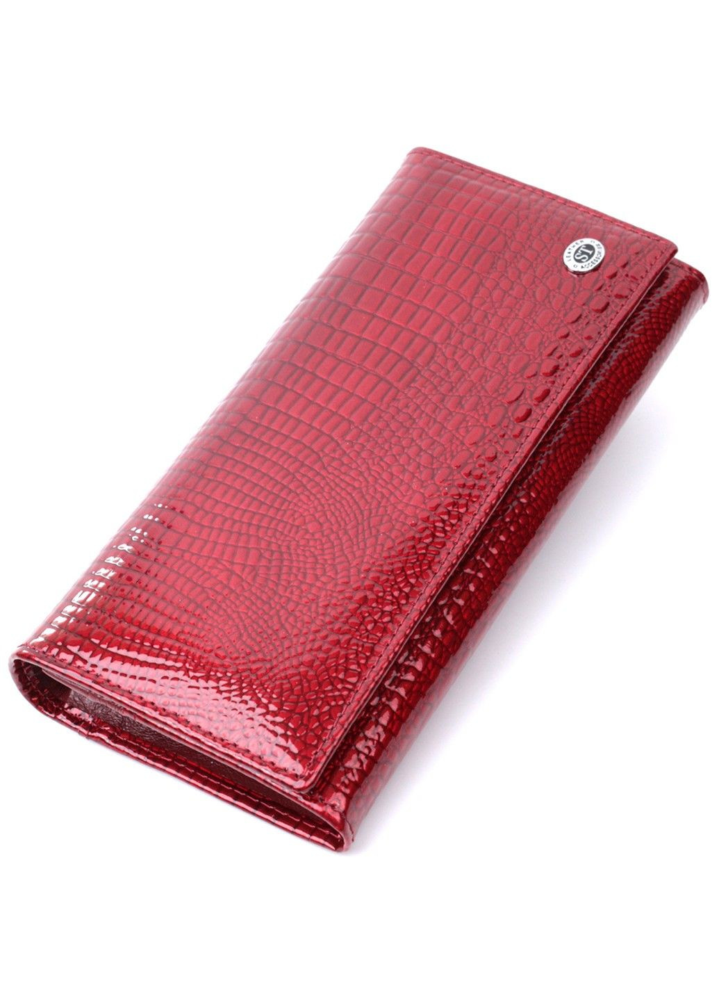 Кошелек для женщин из натуральной лакированной кожи 22680 Красный st leather (298111846)