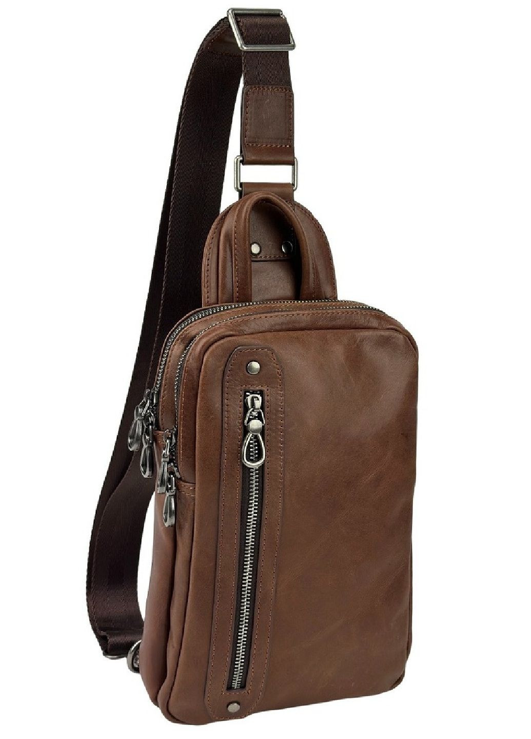 Сумка-слінг чоловіча шкіряна через плече RoyalBag 9801C (330359623)