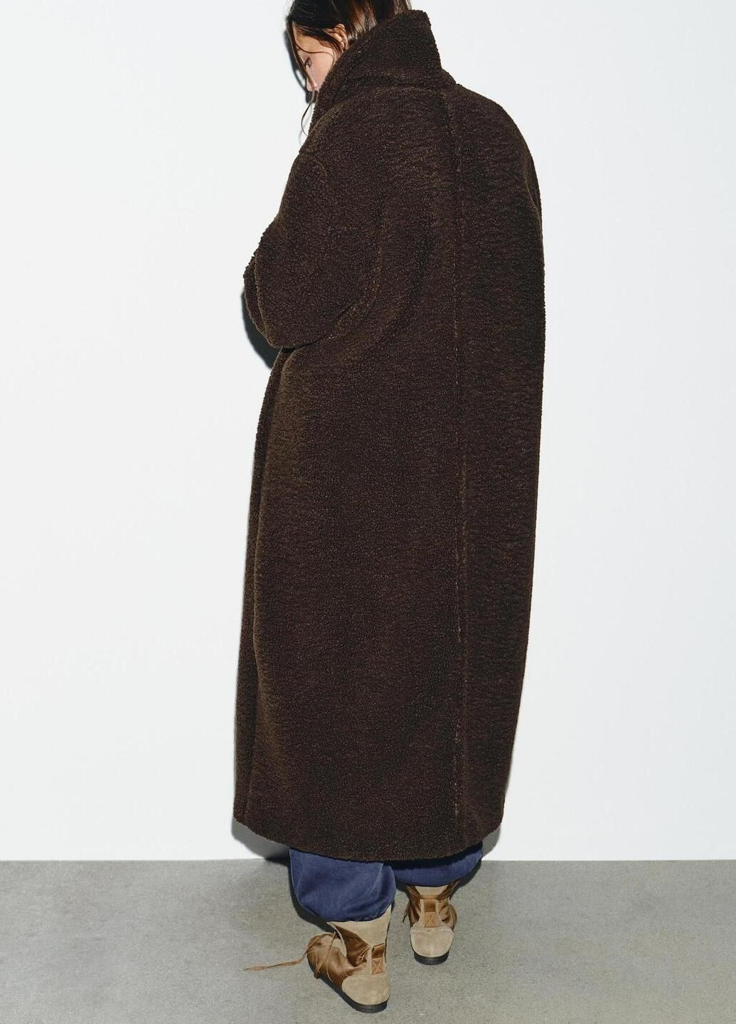 Темно-коричневе демісезонне Пальто Zara