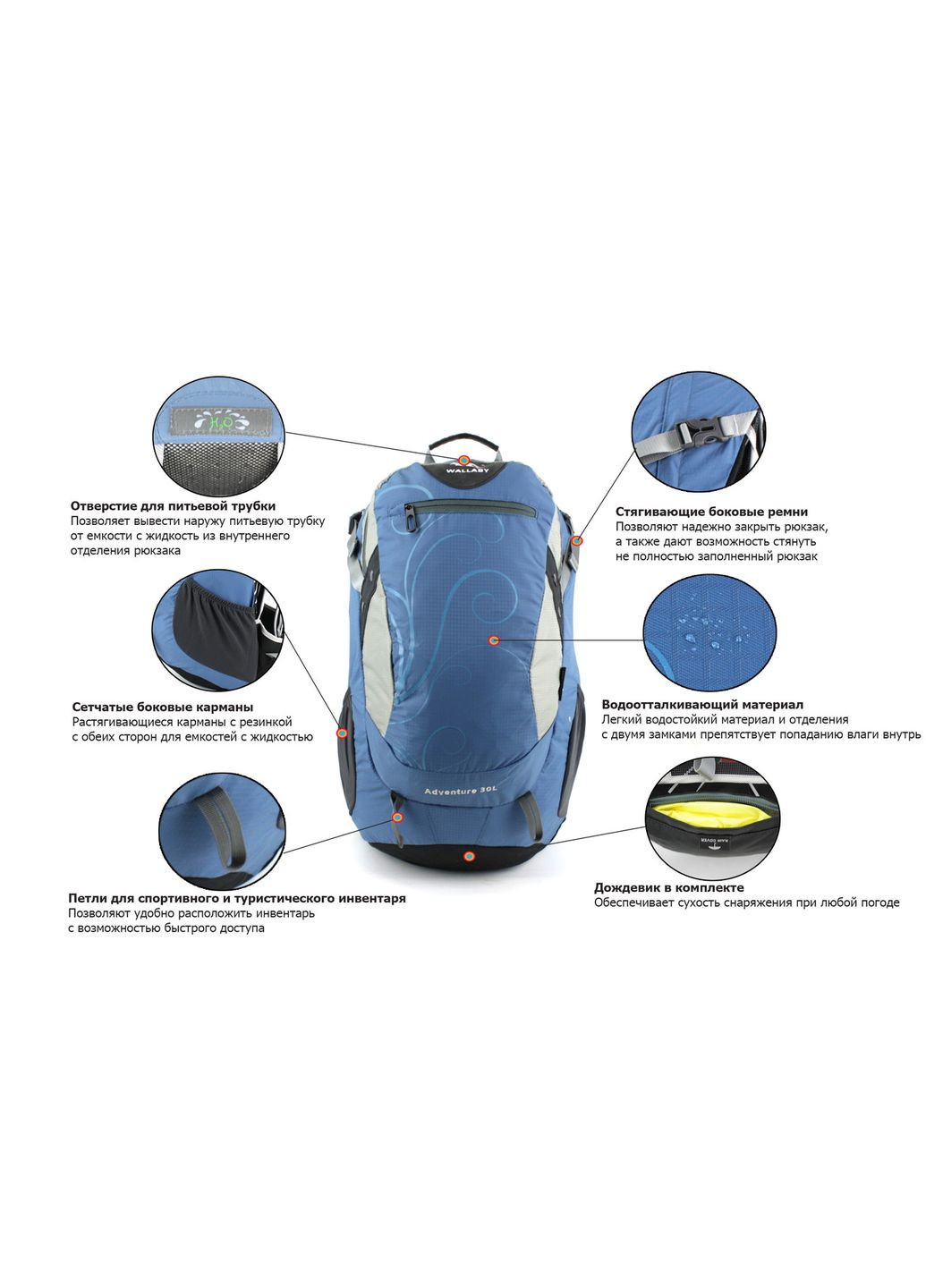 Рюкзак велосипедный большой 30 литров Wallaby (269994715)