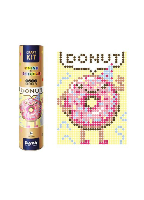 Картина за номерами стікерами в тубусі "Пончик", 33х48см, 1200 стікерів. 1869 УМНЯШКА (302713423)