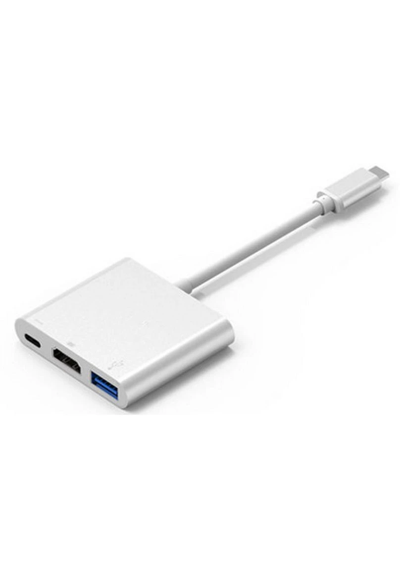 Док-станция USB3.1 Type-C --> HDMI/USB3.0/Type-C (F), кабель 0.1м, OEM China (372625170)