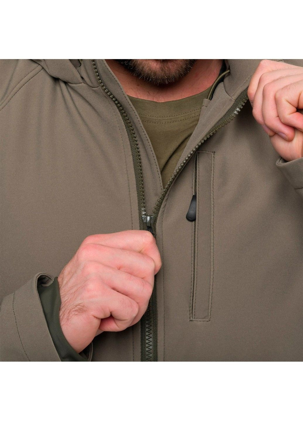 Оливкова демісезонна куртка loftshell climate Carinthia