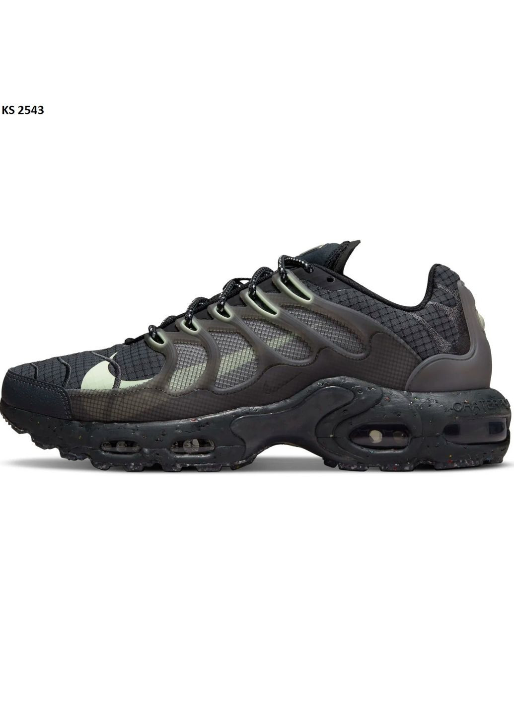Чорні Осінні кросівки чоловічі nike air max tn terrascape plus black barely volt найк аір макс тн плюс No Brand