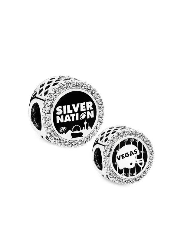 Серебряный шарм для браслета Пандора "Вегас, серебряная нация" Kabluchka (355346277)