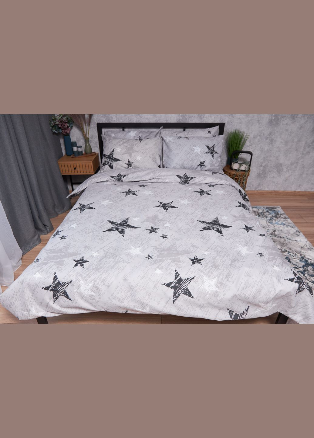 Комплект постельного белья Микросатин Premium «» полуторный 143х210 наволочки 2х40х60 (MS-820002383) Moon&Star starlight (286762268)
