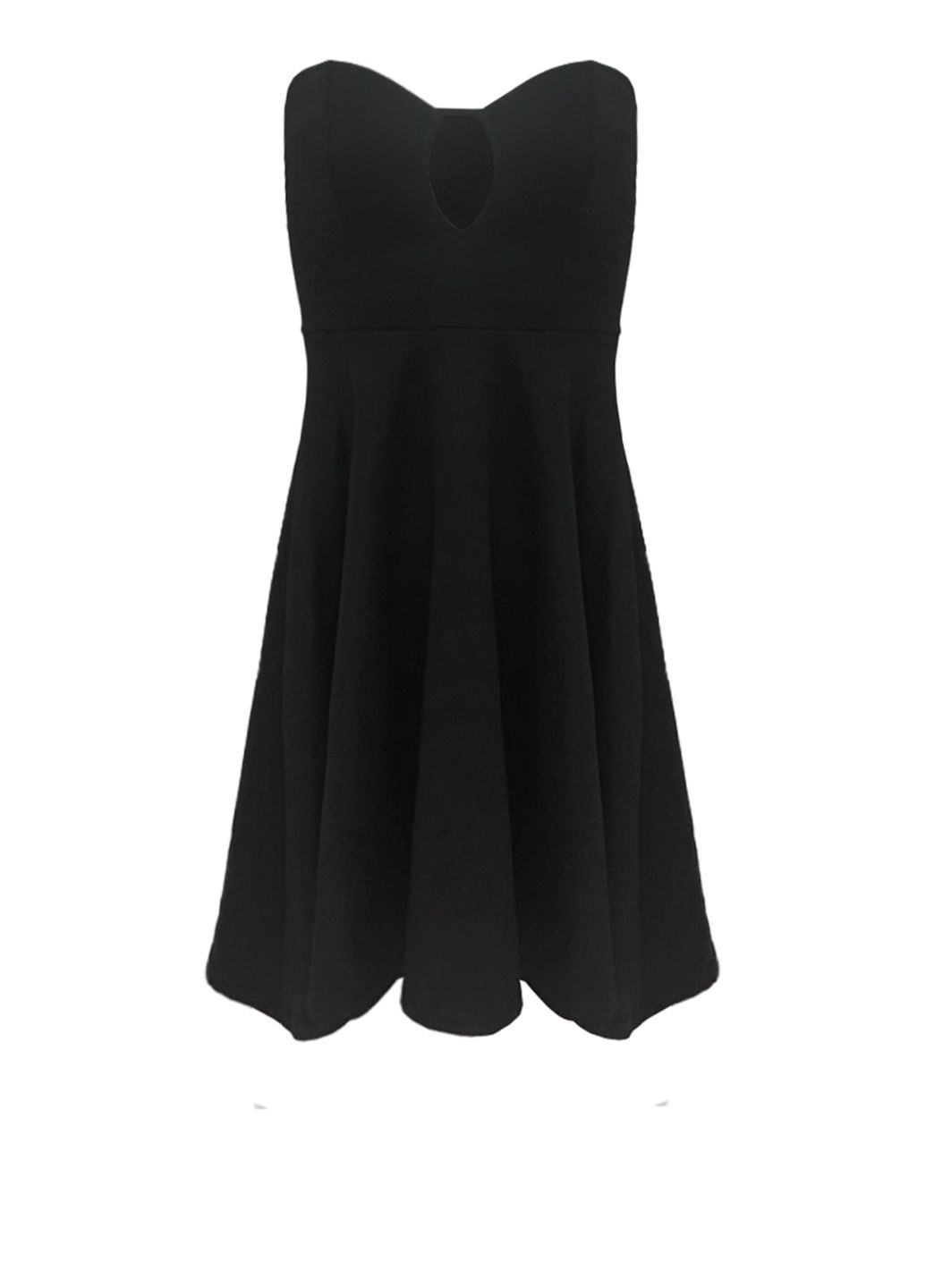 Черное кэжуал, праздничный, коктейльное, вечернее черное мини платье с открытыми плечами бэби долл NLY TREND однотонное