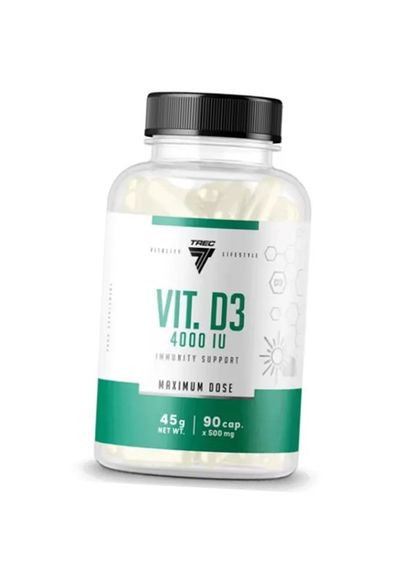 Витамин Д3, Vit. D3 4000, 90капс (36101037) Trec Nutrition (293255486)
