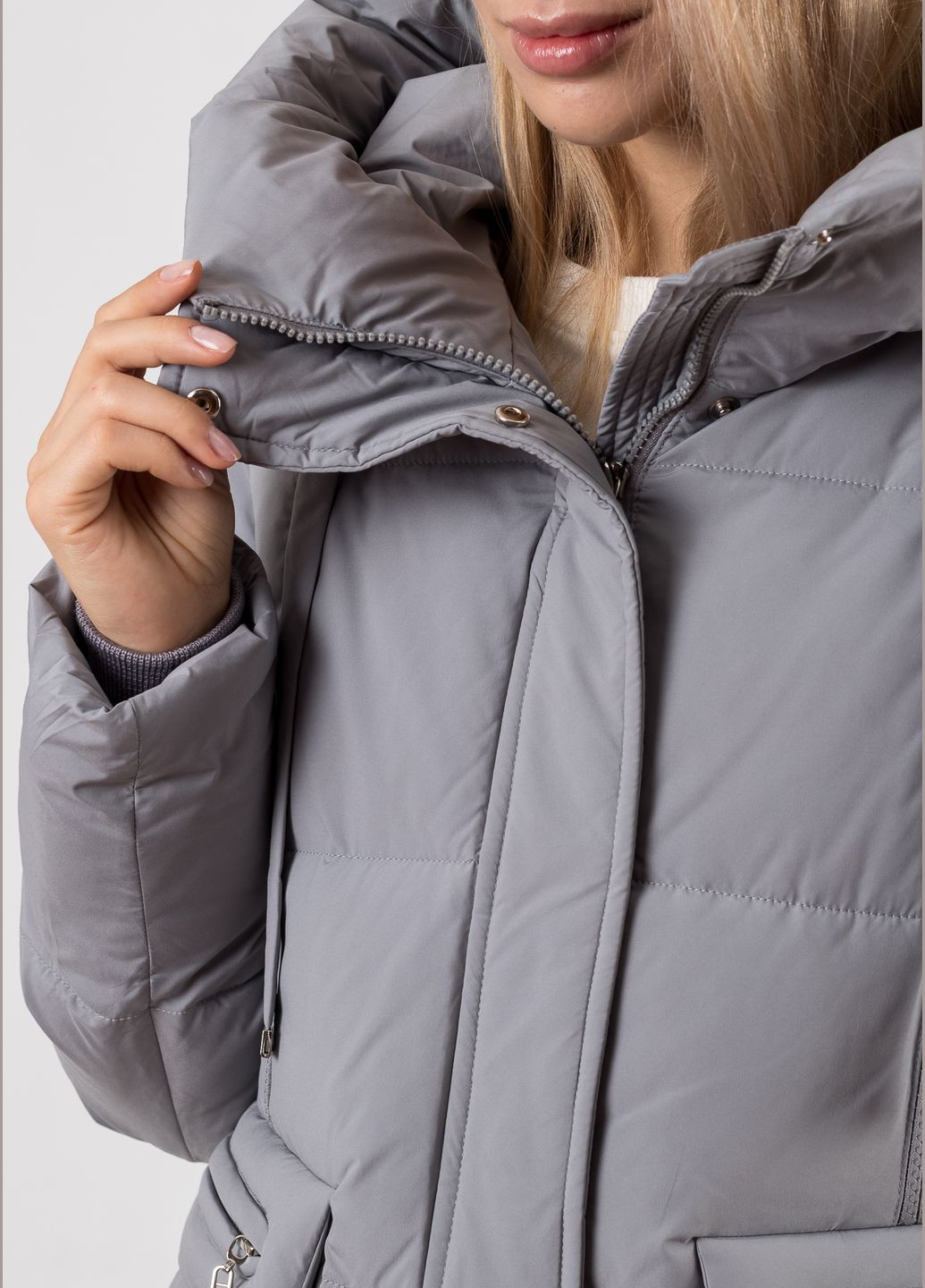 Серый зимний Пуховик Peercat