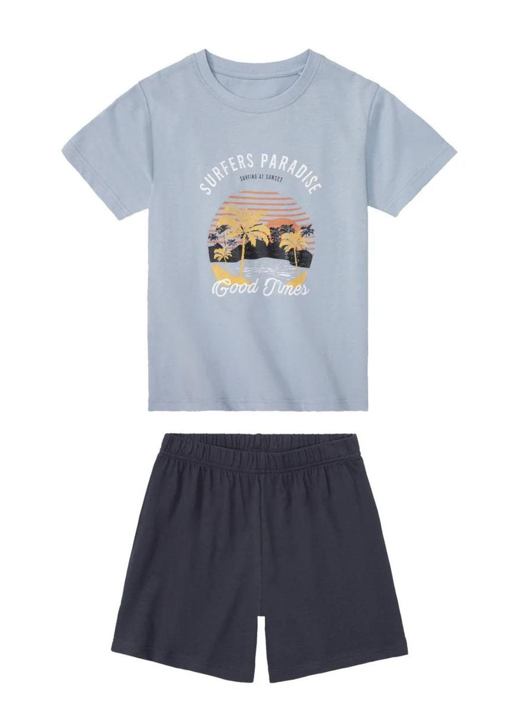 Комбінована всесезон піжама підліткова з бавовни футболка + шорти Pepperts