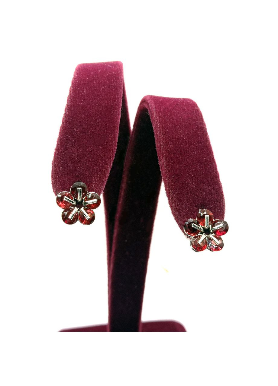 Сережки 'Анютка' срібло 925° 2,98г. натуральні гранати дитячі (2293н/р) Elis-s (365874325)