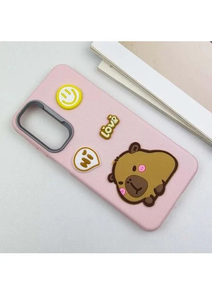 Чохол TPU Leather Toys для Samsung Galaxy A17 4G/5G Capybara / Pink Epik (387218309)