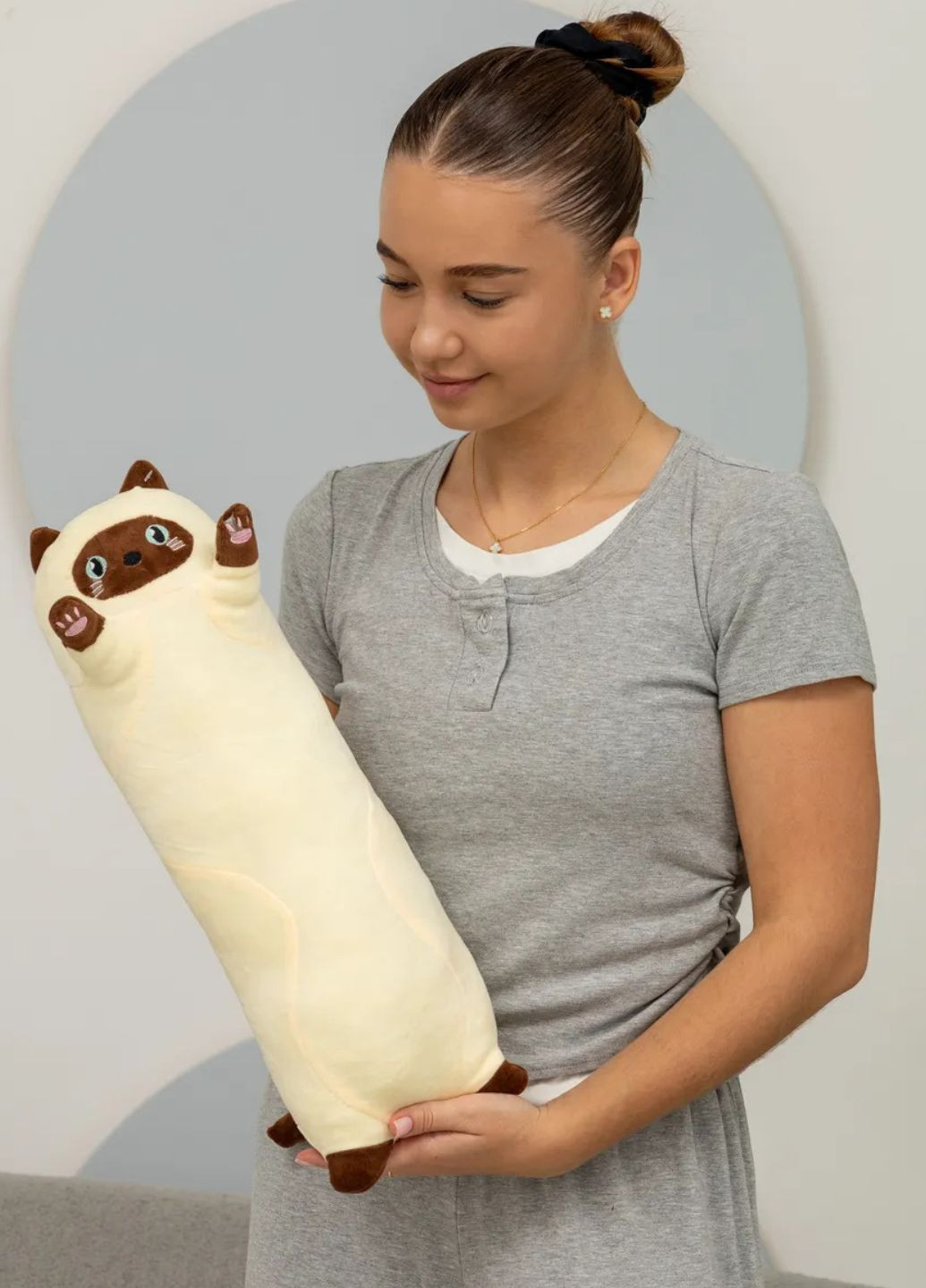 М’яка іграшка сіамський кіт батон 50 см My Kigu (371274517)