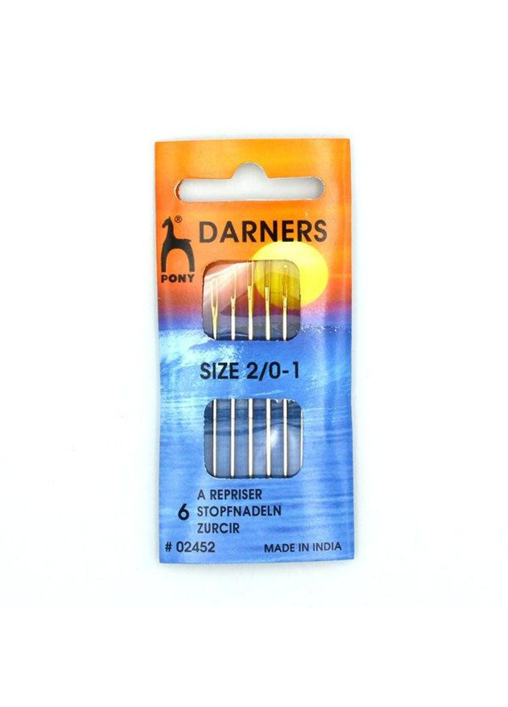 Игла Pony (Индия) цыганка №2/0-1 штопальные 6 шт вышивка бисером, нитками, лентами, гладью No Brand (334343525)