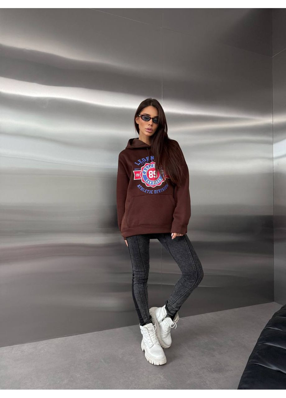 Жіноче худи вільного крою з написом Fashion (364486124)