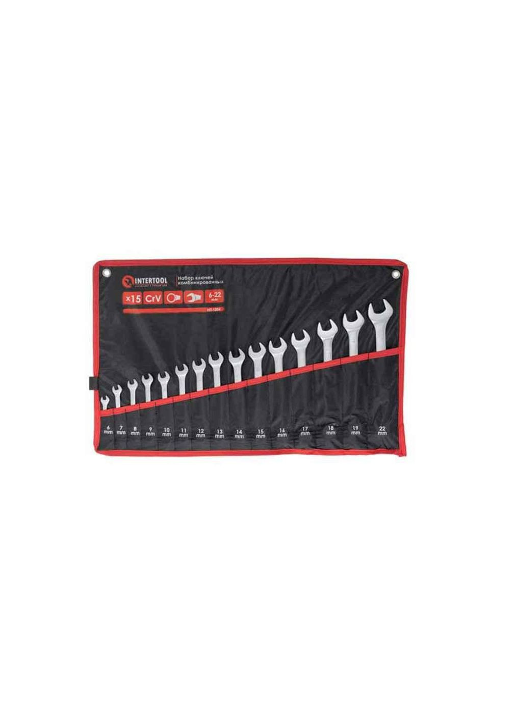 Набор комбинированных ключей, 15шт. 619, 22мм HT-1204 ТМ Intertool (305203355)