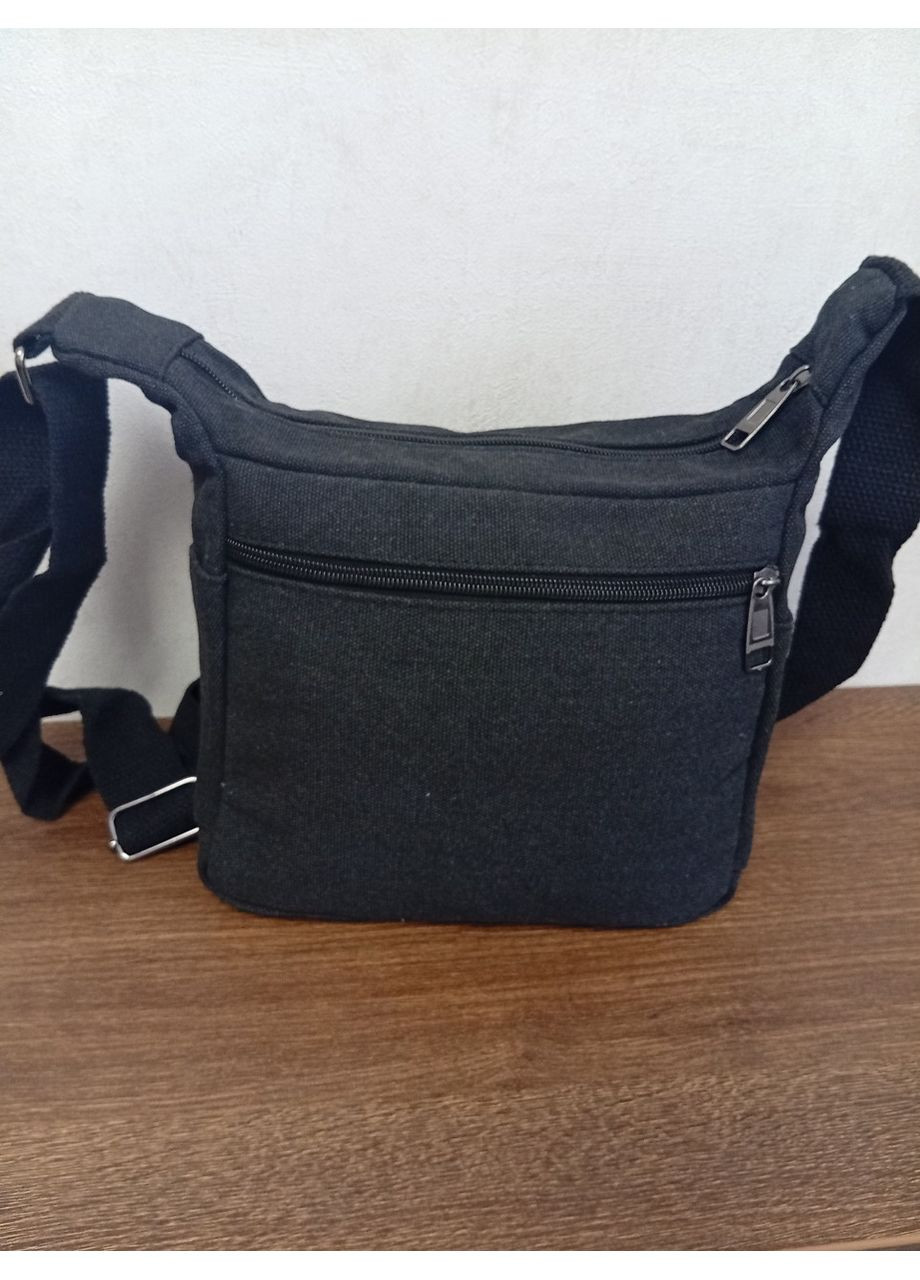 Чорна повсякденна міцна сумка через плече,сумка слінг для роботи та навчання унісекс No Brand (370639432)