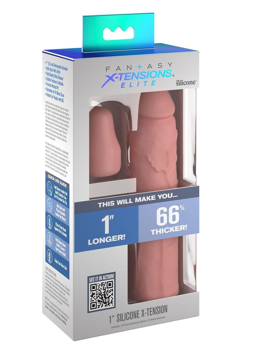 Насадка на пеніс Fantasy X-tensions Elite бежева, 18 см Pipedream (361669991)